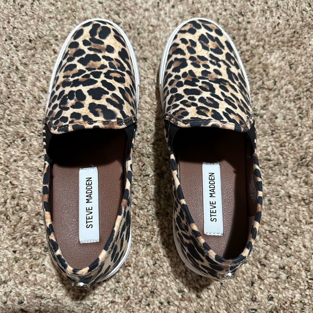 Steve Madden Cheetah Slip-On Shoes - Picture 2 of 5